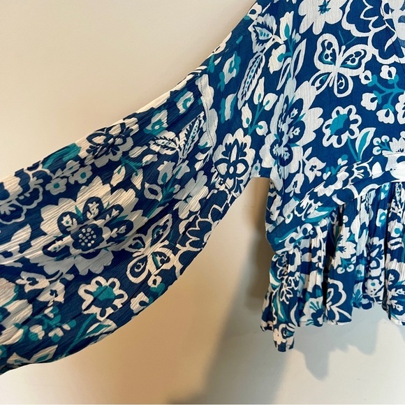 NEW O'Neill women's Mary twiggy print peasant crop top floral size M - Picture 5 of 10